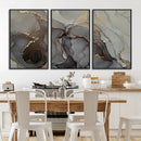 Gray Marble Fluid Wall Art – Modern Abstract Canvas Print