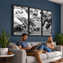 American Football Player Wall Art Canvas Print