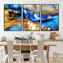 Blue Orange Marble Fluid Effect Canvas Wall Art Print by MyGreatCanvas | Canvas Wall Art Prints | Photo Prints & Wall Decor
