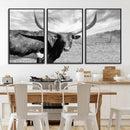 Cattle Wall Art Longhorn Cow Canvas Print