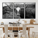 Western Home Wall Art Canvas Print, Framed Texas Longhorn by MyGreatCanvas | Canvas Wall Art Prints | Photo Prints & Wall Decor