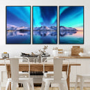 Northern Lights above Mountain Wall Art, Northern Lights