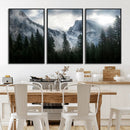 Wall Art Foggy Forest Landscape Canvas Print