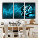 Music and Microphone Wall Art Canvas Print by MyGreatCanvas | Canvas Wall Art Prints | Photo Prints & Wall Decor