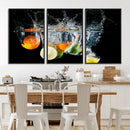Kitchen Wall Art, Kitchen Fruits Art Canvas Print
