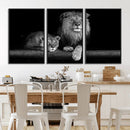 Lion Family Wall Art Canvas Print – Framed Majestic Wildlife by MyGreatCanvas | Canvas Wall Art Prints | Photo Prints & Wall Decor