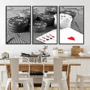 Poker Game Cards Wall Art Canvas, Multi Panel Wall Art