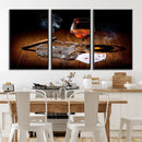 Whiskey Cigar Wall Art Canvas Print Kitchen Wall