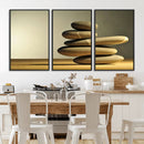 Fluvial Zen Stones Canvas Wall Art Print