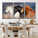 Animal Wall Art Three Horses Farmhouse Art Canvas, Framed by MyGreatCanvas | Canvas Wall Art Prints | Photo Prints & Wall Decor