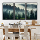 Captivating Misty Forest Wall Art Premium Canvas Print a