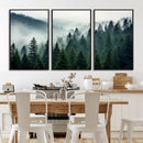 Captivating Misty Forest Wall Art Premium Canvas Print,