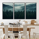 Captivating Misty Forest Wall Art Premium Canvas Print,