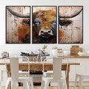 Scottish Highland Cow Cattle Art Print on Wood Style by MyGreatCanvas | Canvas Wall Art Prints | Photo Prints & Wall Decor