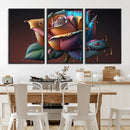 Abstract Rose Wall Art Canvas Print