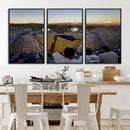 Dodger Stadium Sunset Game Triple Canvas Wall Art - Los