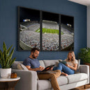 Beaver Stadium Night Game Triple Canvas Wall Art - Penn