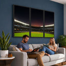 Yankee Stadium Night Game Triple Canvas, Yankee Stadium