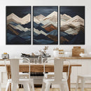 Rustic Mountain Landscape Wall Art Canvas Print – Framed 3D