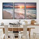 Sunset Beach Wall Art – Soothing Coastal Landscape, Ready to