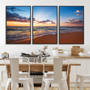 Golden Hour Beach Sunset Wall Art | Canvas Print | Ready to
