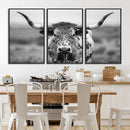 Texas Cow Longhorn Wall Art Canvas Print for Farm House Wall by MyGreatCanvas | Canvas Wall Art Prints | Photo Prints & Wall Decor