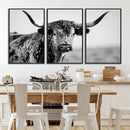 Texas Highland Cow Longhorn Canvas Print - Rustic Farmhouse by MyGreatCanvas | Canvas Wall Art Prints | Photo Prints & Wall Decor