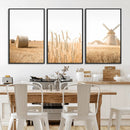 Vintage Farmhouse Triptych Wall Art – Giclée Canvas