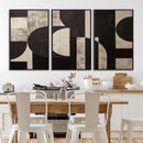 Abstract Brown Wabi Sabi Canvas Print Set – Minimalist