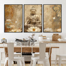Buddha Wall Art Canvas Print, Buddha Meditation Room Decor,