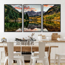 Maroon Bells Wall Art - Scenic Canvas Print of Maroon Bells