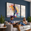 Watercolor Golf Swing Wall Art Canvas Print | Vibrant