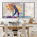 Watercolor Golf Swing Wall Art Canvas Print | Vibrant