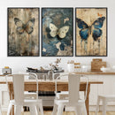 Butterfly Wall Art Trio | Vintage Butterfly Canvas Print | by MyGreatCanvas | Canvas Wall Art Prints | Photo Prints & Wall Decor