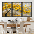 Yellow Blossom Tree Canvas Wall Art - Floral Abstract Modern