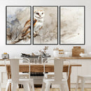 Barn Owl Wall Art | Watercolor Canvas Print | Perfect for