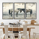 Chines Style Majestic Horses Wall Art | Ready to Hang and
