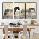 Vintage Horses Wall Art Canvas Print