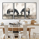 Chines Ink Style Vintage Horses Wall Art Canvas Print for by MyGreatCanvas | Canvas Wall Art Prints | Photo Prints & Wall Decor