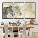 Abstract Horse Canvas Print | Modern Farmhouse Wall Art |