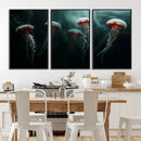 Abstract Jellyfish Wall Art Canvas Print