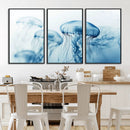 Blue Jellyfish Wall Art Canvas Print