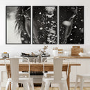 Winter Horse Snow Wall Art Canvas Print
