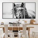 Western Wall Art | Black and White Winter Horse Wall Art | by MyGreatCanvas | Canvas Wall Art Prints | Photo Prints & Wall Decor