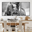 Black and White Horse Winter Wall Art | Ready to Hang and