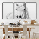 Majestic White Horse Wall Art | Ready to Hang and Framed |