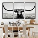 Longhorn Bull Canvas Print | Rustic Farmhouse Wall Art | by MyGreatCanvas | Canvas Wall Art Prints | Photo Prints & Wall Decor
