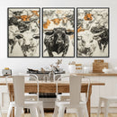 Farmhouse Wall Art | Western Longhorn Cattle Canvas Print | by MyGreatCanvas | Canvas Wall Art Prints | Photo Prints & Wall Decor