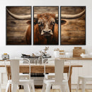 Longhorn Bull Wall Art | Canvas Print | Ready to Hang | by MyGreatCanvas | Canvas Wall Art Prints | Photo Prints & Wall Decor