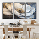 White Magnolia Flower Wall Art Canvas Print | Abstract